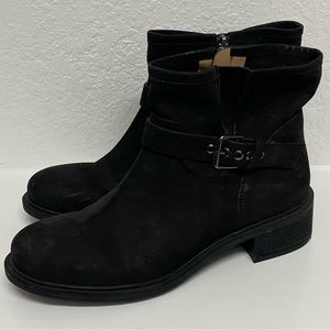EUC Banana Republic Fall Winter Boots Sz 7 Round-toe Ankle Black Goth Academia